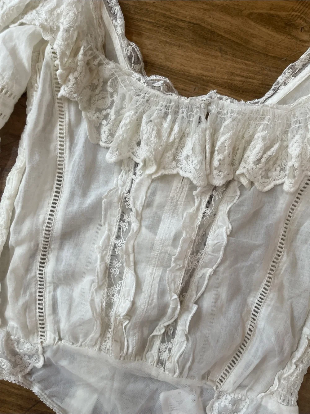 Free People Bodysuit Ruffled Top